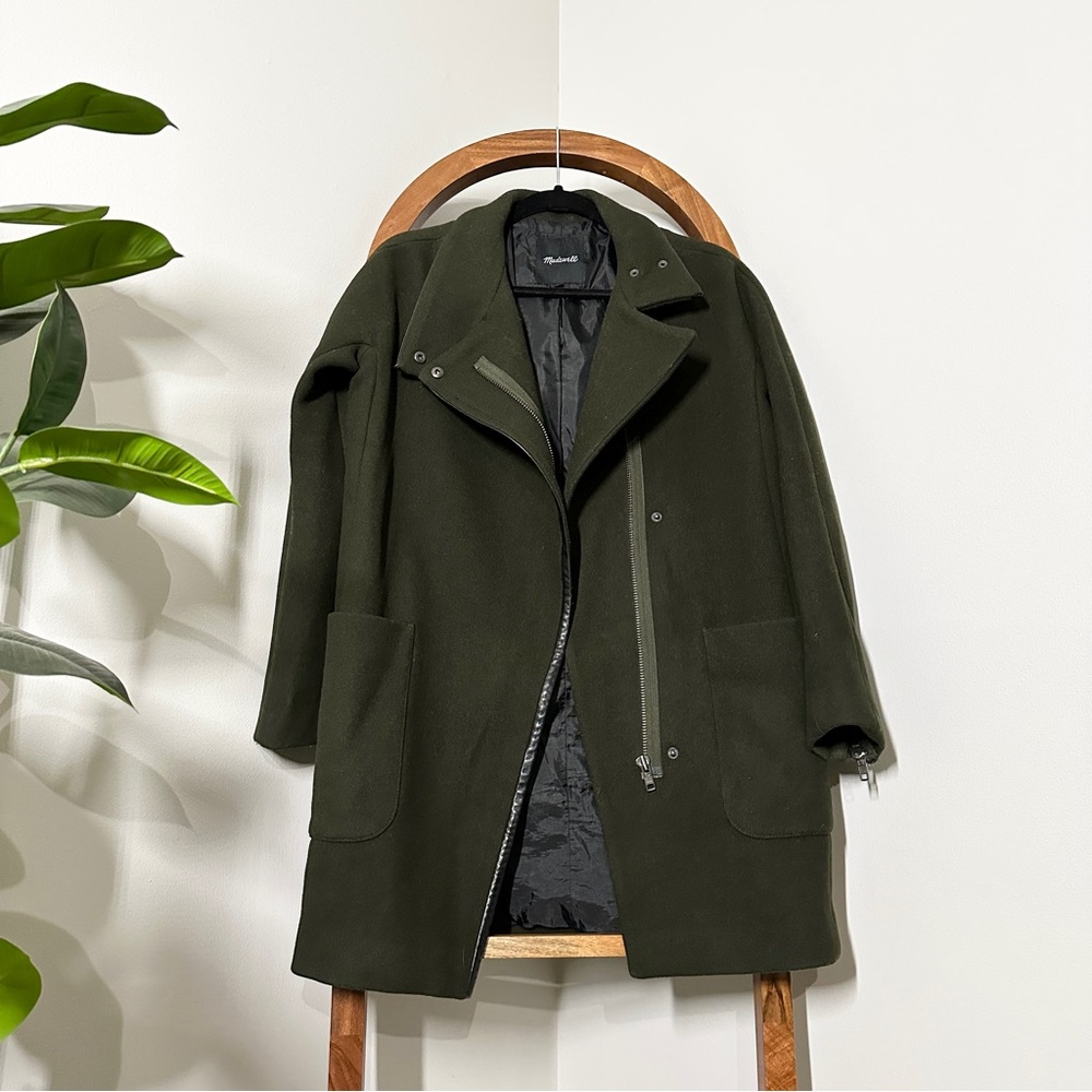 Madewell Olive Green Wool Pea Coat